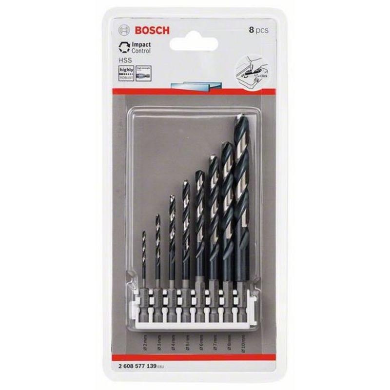 Bosch Set 8 burghie HSS Impact Control, D2-10mm - 1 | YEO