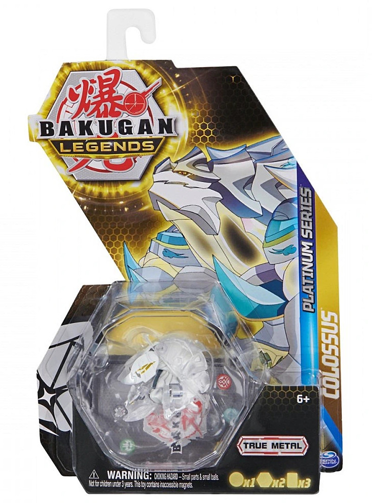 Figurina Bakugan Legends Platinum Series - Colossus, Transparent, 10 cm, 6 ani+