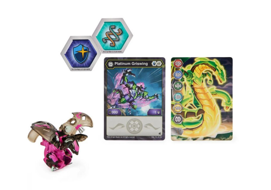 Figurina metalica Bakugan Evolutions, Griswing, Roz, 6 cm - 2 | YEO