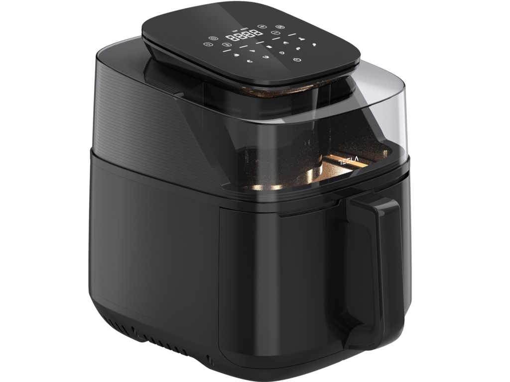 Friteuza aer cald Tesla AF550BG, 5 L, 1500WPanou digital, vizibilitate cos, 10 progr, Negru - 1 | YEO