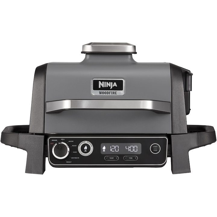 Gratar si afumator electric Ninja Woodfire OG701EU, 2400w, 7 functii de gatit, gri