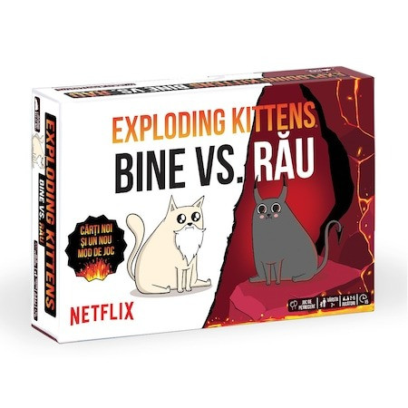 Joc de societate Exploding Kittens: Bine vs Rau