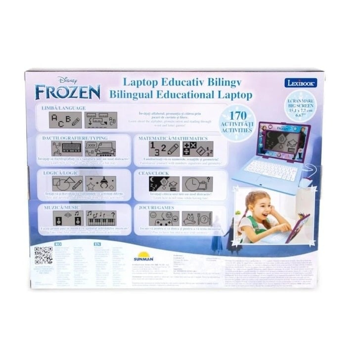 Laptop educational Lexibook, Disney Frozen, 170 de activitati, versiunea 2024 - 1 | YEO