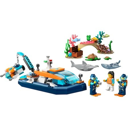 LEGO® City - Barca pentru scufundari de explorare 60377, 182 piese - 2 | YEO