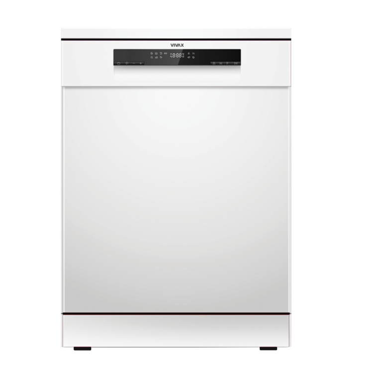 Masina de spalat vase VIVAX DW-601473C, 14 Seturi, 7 Programe, Clasa E, Eco, Trei cosuri, Spalare 360°, Intensiv, Autocuratare, Quick Wash, Half load, Control touch cu iluminare LED, Blocare acces copii, Avertizare sare, 60cm, Alb