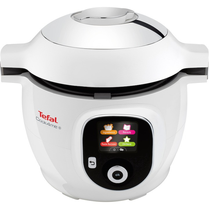 Multicooker inteligent cu gatire sub presiune Tefal Cook4Me CY851130, 1600W, 6l, Alb - 1 | YEO