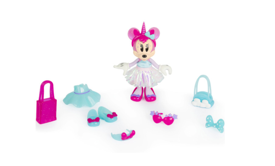 Papusa Disney Minnie Mouse, cu accesorii - Rainbow Glow - 2 | YEO