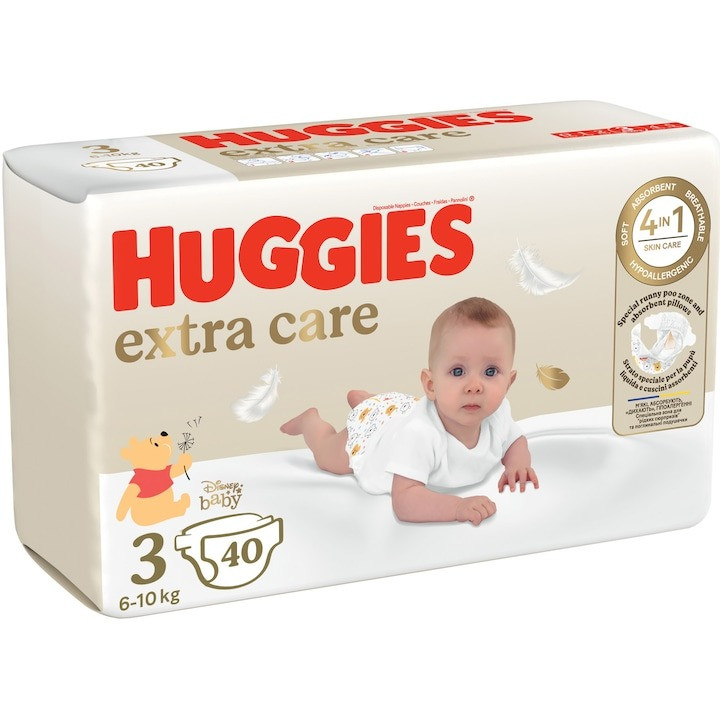 Scutece Huggies Extra Care 3 Jumbo, 6-10 kg, 40 buc - 1 | YEO