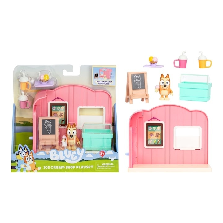 Set de joaca Bluey - Ice cream shop, cu figurina inclusa - 3 | YEO