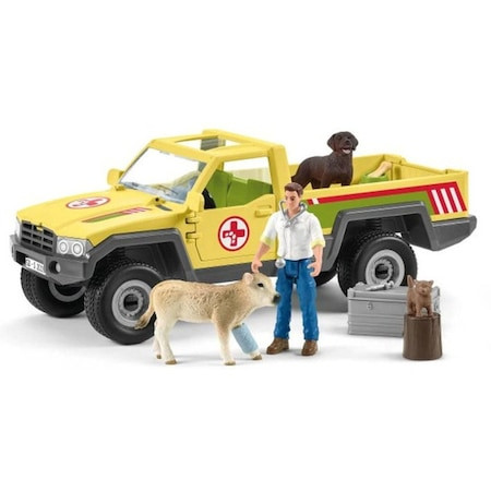 Set figurine Schleich, Vizita veterinarului la ferma - 1 | YEO