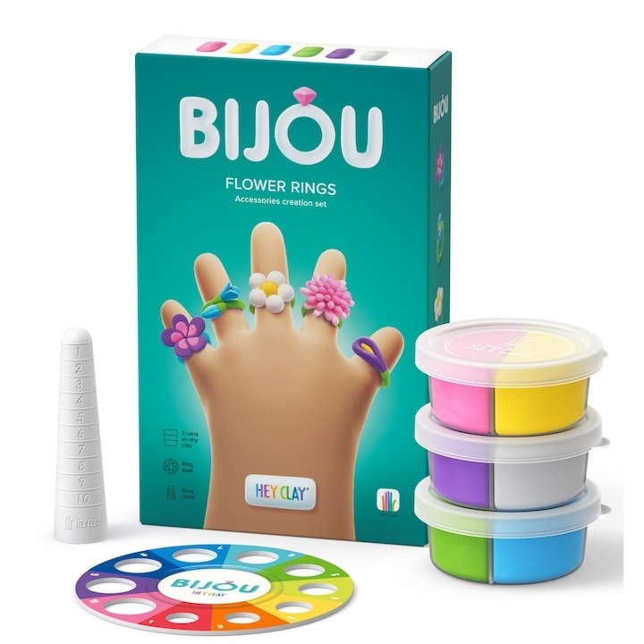 Set Hey Clay Bijou - Flower rings - 1 | YEO