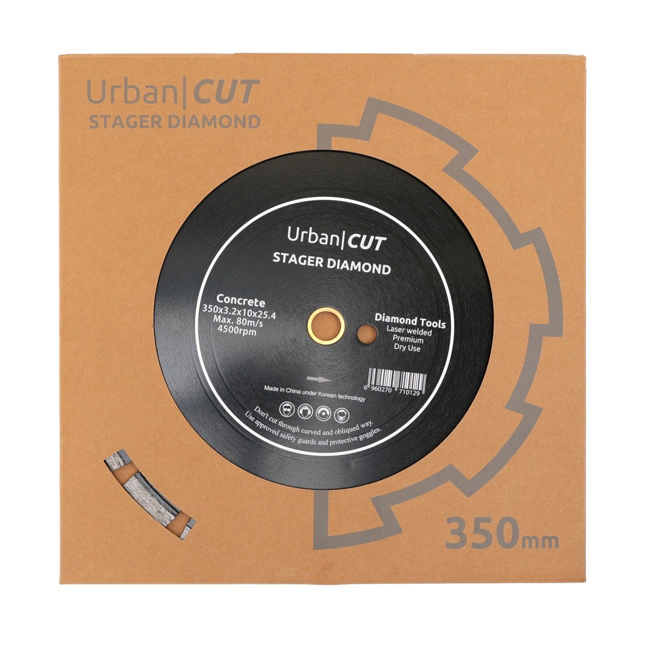 Stager URBAN CUT Disc diamantat 350x3.2x10x25.4-P pentru beton/asfalt - 1 | YEO