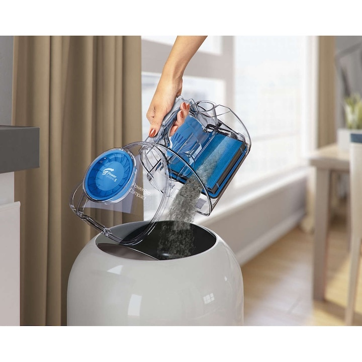 Aspirator fara sac Philips PowerPro Compact FC9331/09, 750W, PowerCyclone 5, Perii TriActive, Parchet, Filtru Anti-Alergic ECARF, Negru - 2 | YEO