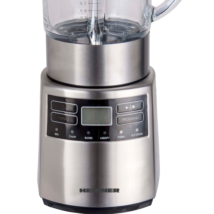 Blender Heinner Master Collection HBL-1000XMC, 1000 W, 1.5 l, 6 programe, functie Pulse, Negru/Argintiu - 1 | YEO