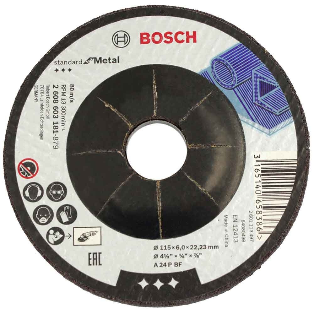 Bosch Disc de degrosare cu degajare Standard for Metal A 24 P BF, 115x22.23x6mm