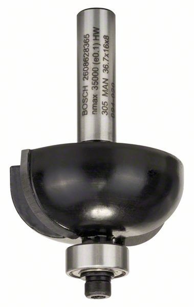 Bosch Freza profilata, 8mm, R1 12mm, D 36.7mm, L 16mm, G 58mm 8mm, R1 12mm, D 3 - 1 | YEO