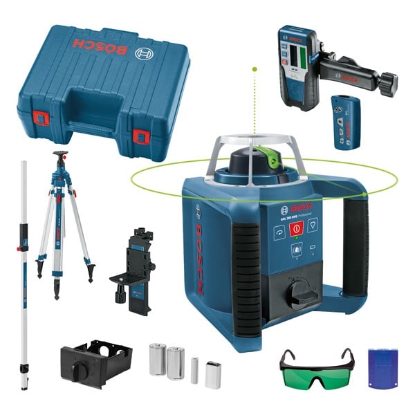 Bosch GRL 300 HVG Nivela laser rotativa + BT 300 Trepied + GR 240 Rigla