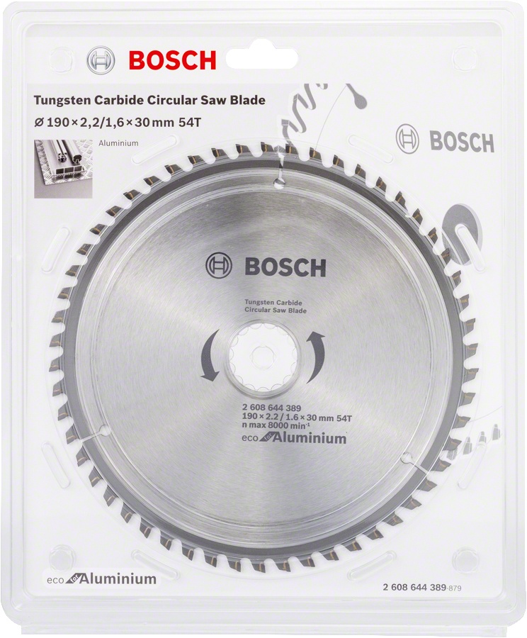 Bosch Panza ferastrau circular Eco for Aluminium, 190x30x2.2mm, 54T