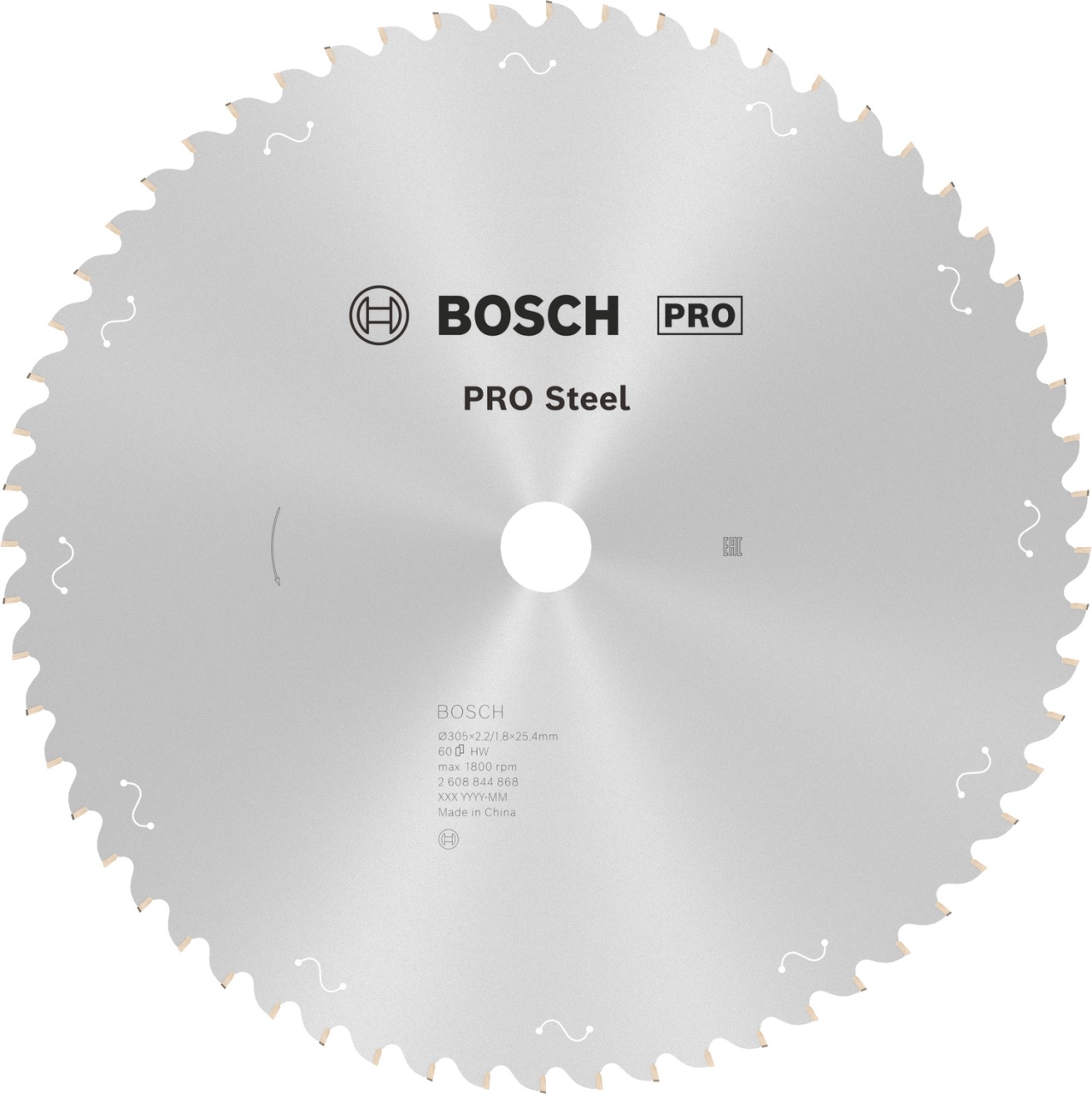 Bosch Panza fierastrau circular PRO Steel, 305x25.4x2.2mm, 60T
