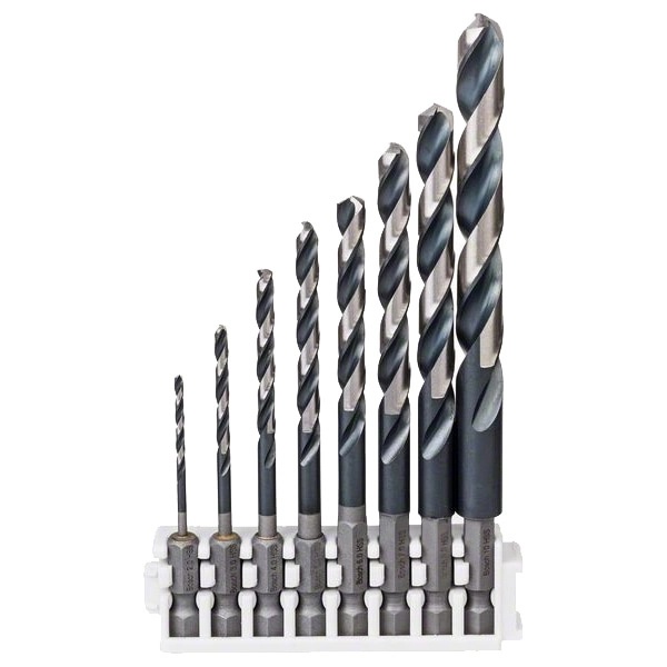 Bosch Set 8 burghie HSS Impact Control, D2-10mm