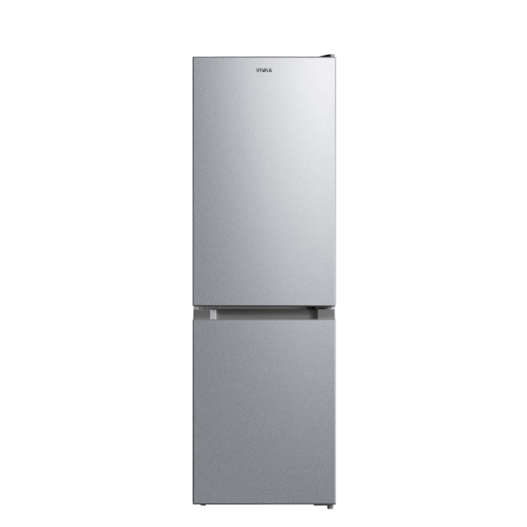 Combina frigorifica VIVAX CF-174ELF S, 174 L, Clasa E, Low Frost, Termostat reglabil, Iluminare LED, Suprafata painted metal, Usi reversibile, H 150 cm, Argintiu