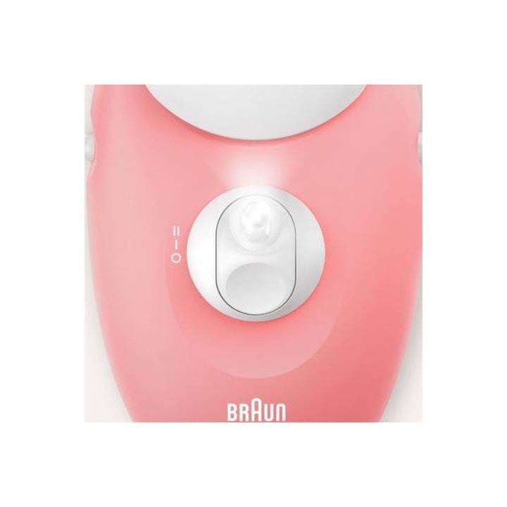 Epilator Braun SE 3-176, 20 pensete, 1 viteza, Alb/Roz - 1 | YEO