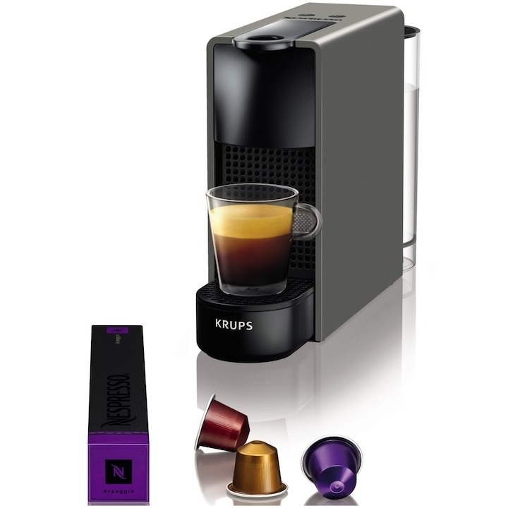 Espressor Nespresso by Krups Essenza Mini XN110B10, 1260W, 19 Bar, 0.6L, Gri, + set capsule degustare - 2 | YEO