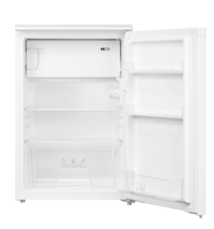 Frigider cu o usa VIVAX TTR-116E+, 116L, Clasa E, Termostat reglabil, Iluminare interioara, Compartiment gheata, Usa reversibila, Suprafata painted metal, 2 Rafturi de Sticla securizata, H 85 cm, Alb - 3 | YEO