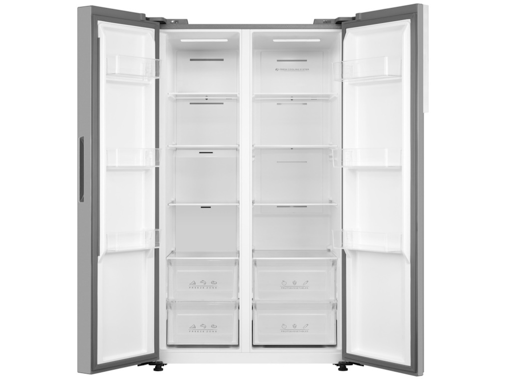 Frigider side-by-side Tesla RB4600FMXE, E, 460LH177, Total No Frost, Inverter, Display LED, Inox - 1 | YEO