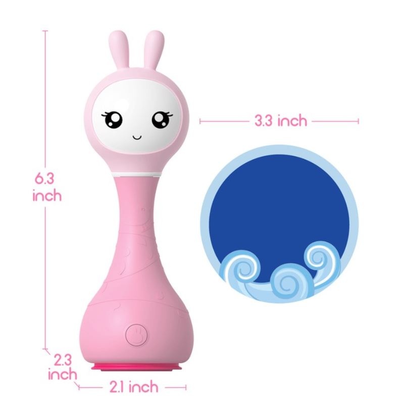 Iepuras interactiv pentru bebelusi Smarty, Alilo, roz, 10 cm - 2 | YEO