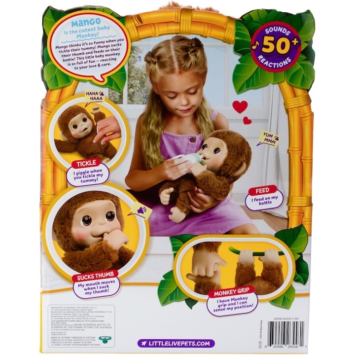 Jucarie interactiva Little Live Pets - My Baby Monkey, Mango