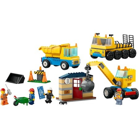 LEGO® City - Camioane de constructie si macara cu bila pentru demolari 60391, 235 piese - 3 | YEO