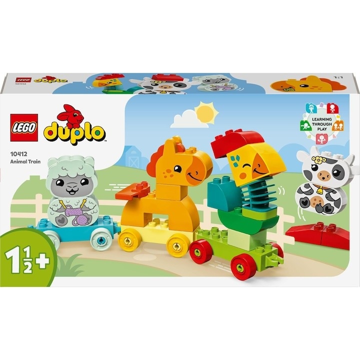 LEGO® DUPLO® - Tren cu animale 10412, 19 piese