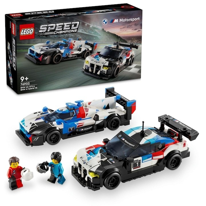 LEGO® Speed Champions - Masini de curse BMW M4 GT3 si BMW M Hybrid v8 76922, 676 piese - 1 | YEO