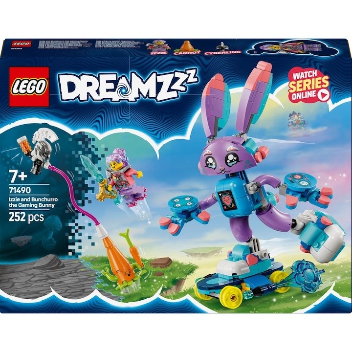 LEGO® DREAMZzz - Izzie si iepurasul de gaming Bunchurro 71490, 252