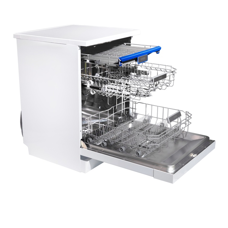 Masina de spalat vase VIVAX DW-601473C, 14 Seturi, 7 Programe, Clasa E, Eco, Trei cosuri, Spalare 360°, Intensiv, Autocuratare, Quick Wash, Half load, Control touch cu iluminare LED, Blocare acces copii, Avertizare sare, 60cm, Alb - 3 | YEO