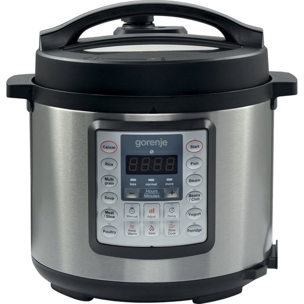 Multicooker Gorenje MC6MBK, 1000 W, 6l, 15 programe, Program de gatit sub presiune, Argintiu