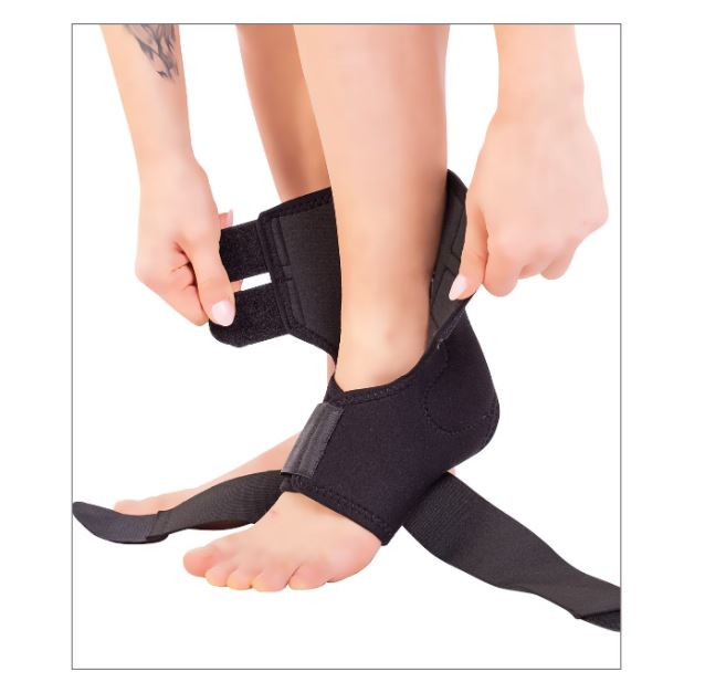 Orteza de glezna mobila cu suport elastic Triamed Malleofix Plus, SRT312, Negru - 1 | YEO