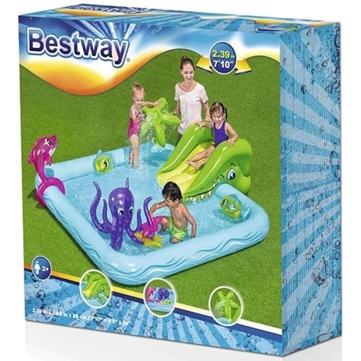 Piscina gonflabila pentru copii Bestway, Fantastic Aquarium Play Center, 239cm x 206cm x 86cm - 3 | YEO