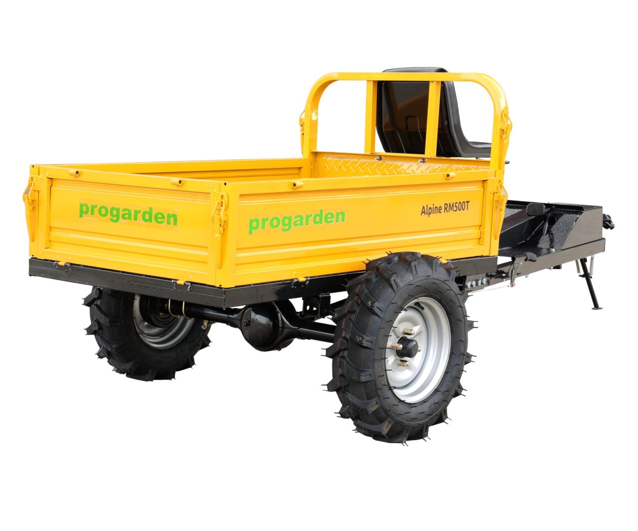 ProGARDEN Alpine RM500T Remorca cu tractiune G2, 500kg, 1 osie, prindere bolt pentru motocultor, roti profil agricol 6.00-12, 4 prezoane - 2 | YEO