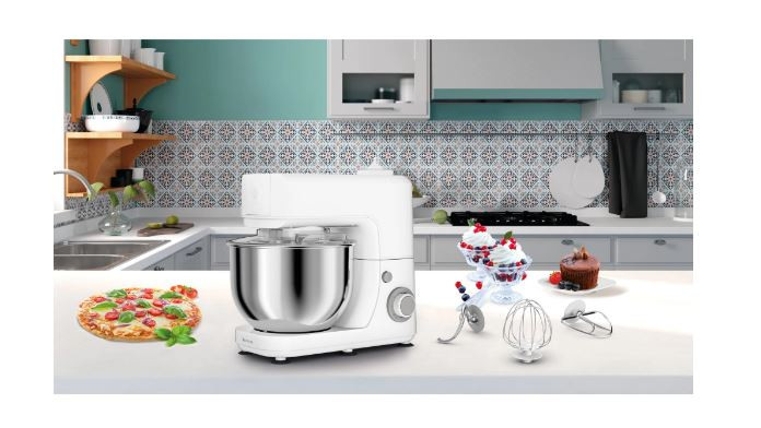 Robot de bucatarie TEFAL MasterChef Essential QB150138, 800W, bol inox 4.8L, 1.8 kg, 6 trepte de viteza, functie pulse, alb