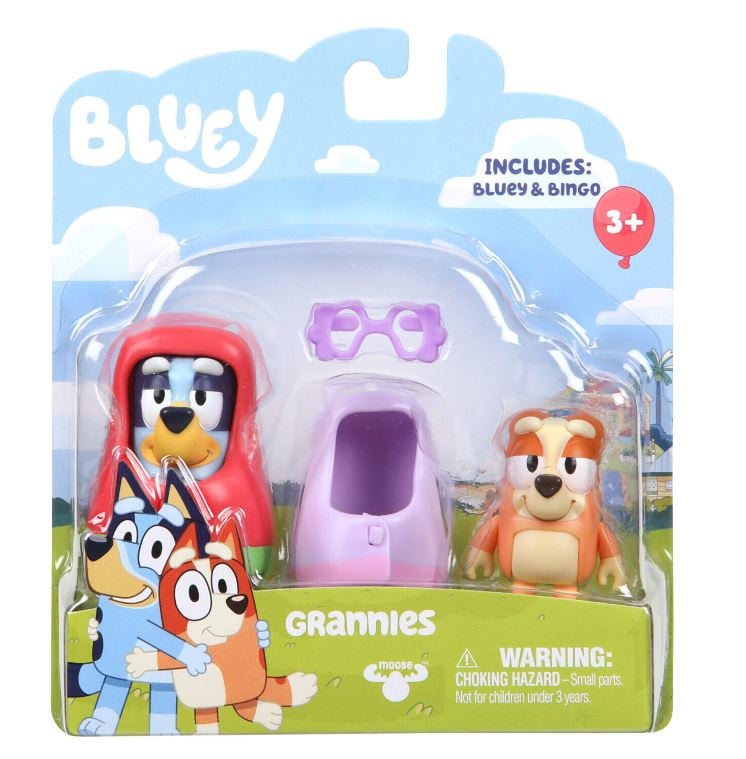 Set 2 figurine Bluey - Bluey & Bingo, Grannies