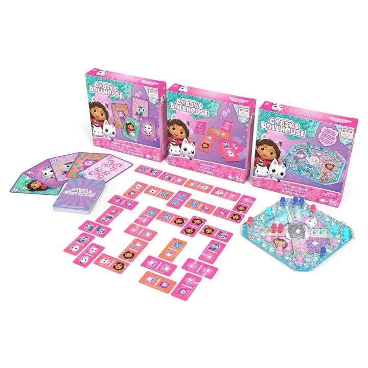 Set 3 Jocuri Gabby\'s Dollhouse - Domino, carti si joc pop up - 3 | YEO