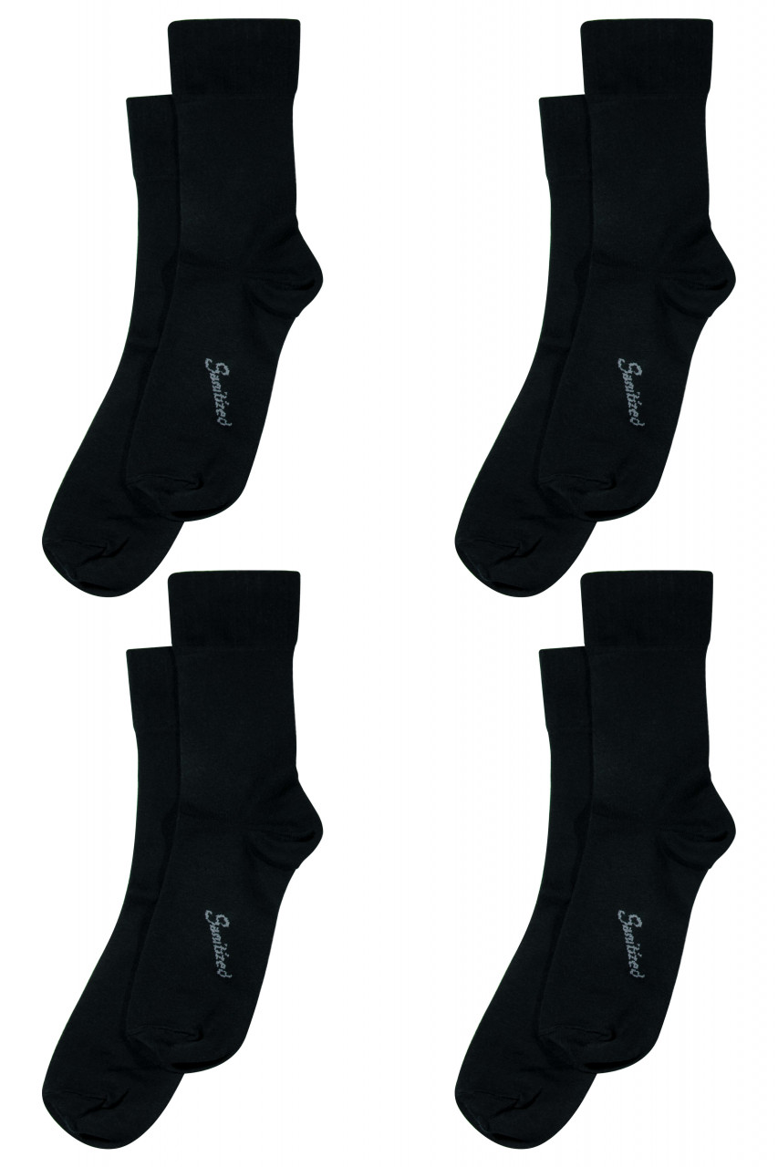 Set Overall 4 perechi de sosete Medical cu Lycra, pentru diabetici, dama - Negru
