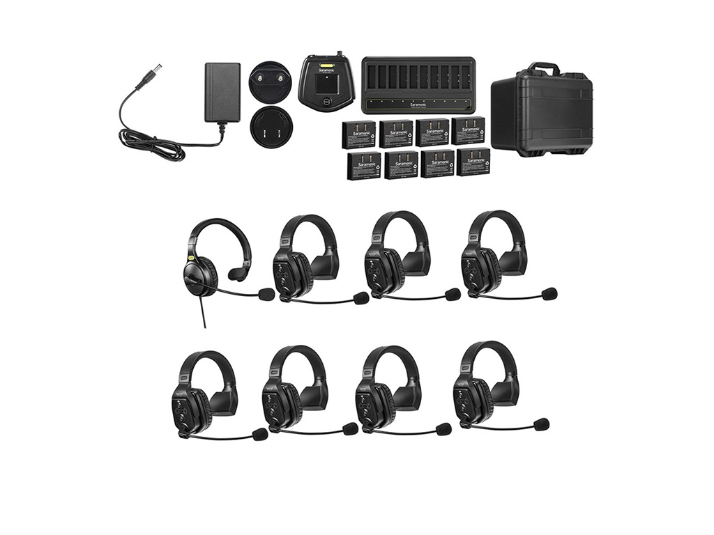 Solutie intercom completa Saramonic WiTalk WT8S8xbat, 8 pers, Full-Duplex 1.9GHz, single-ear