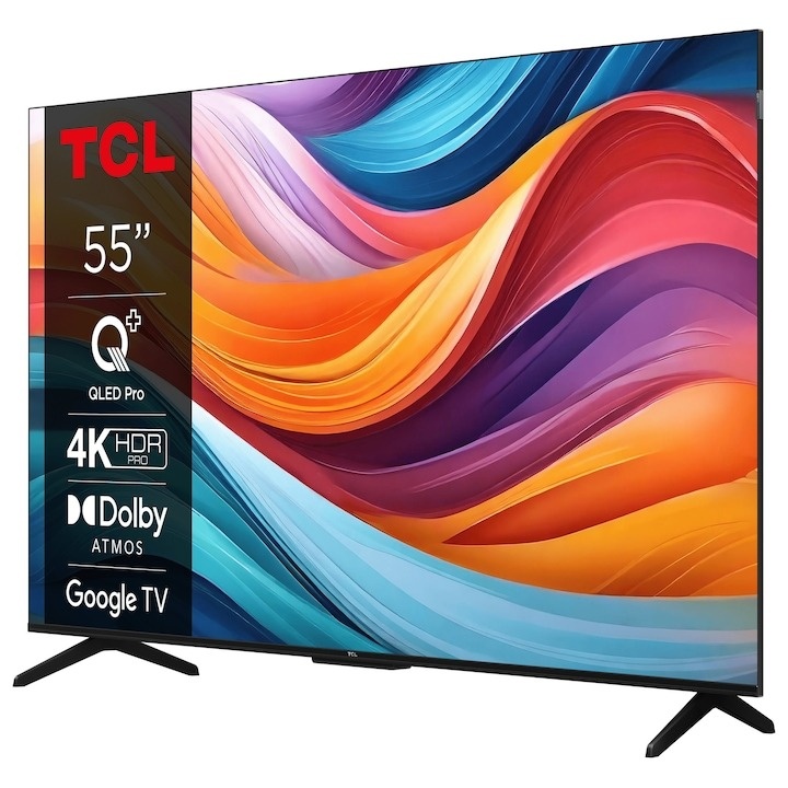 Televizor TCL QLED 55T7B, 139 cm, Smart Google TV, 4K Ultra HD, Clasa F - 2 | YEO