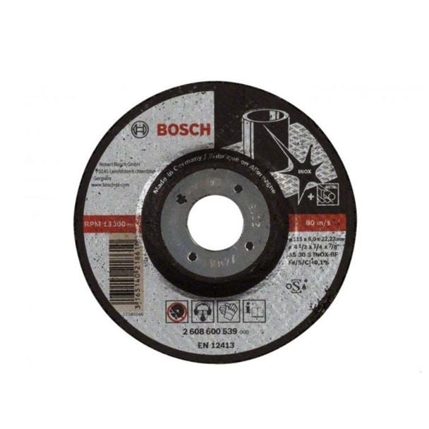 Bosch Disc de degrosare cu degajare Expert for Inox AS 30 S INOX BF, 115mm, 6.0mm