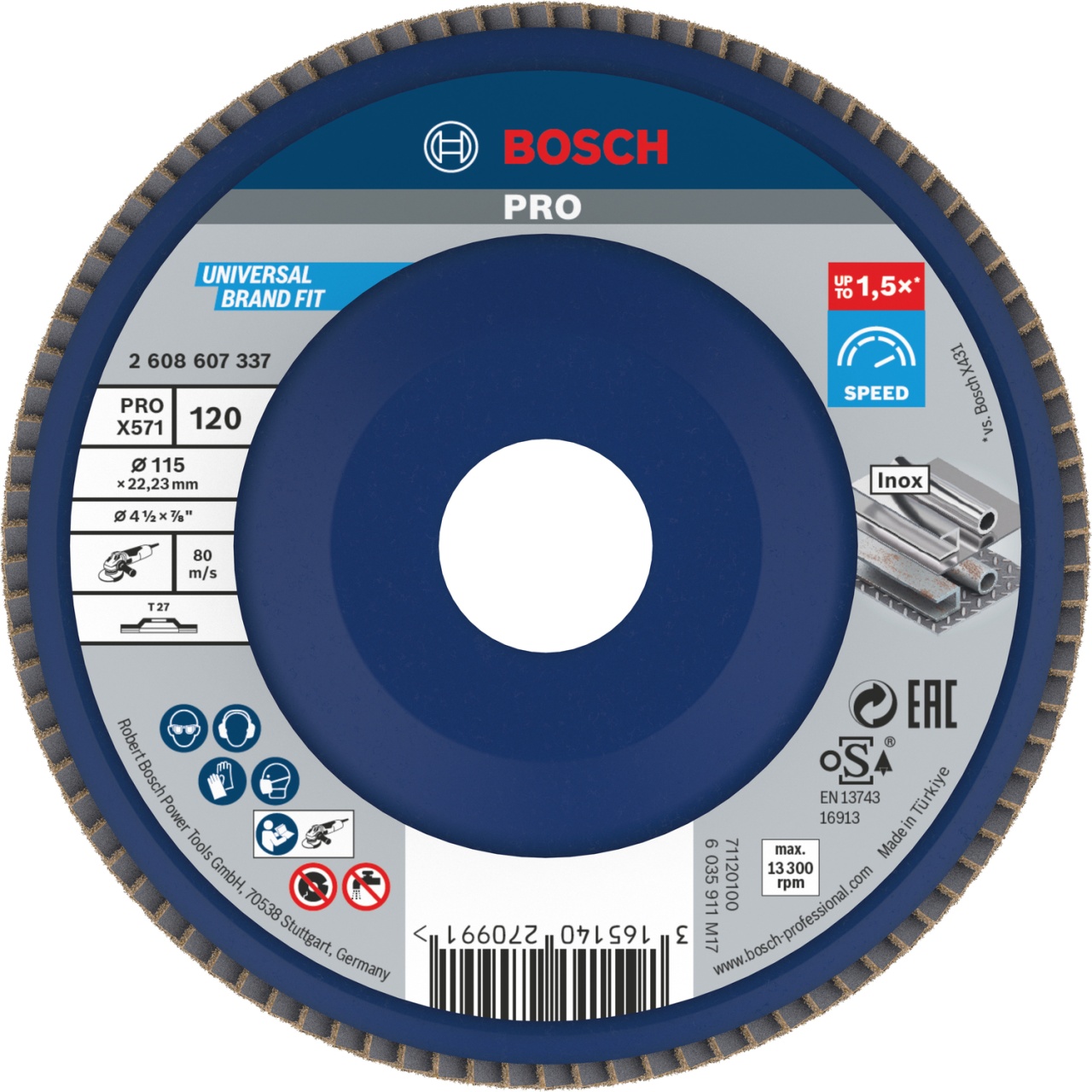 Bosch Disc evantai BMT R 115mm, G120