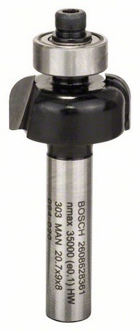 Bosch Freza profilata, 8mm, R1 4mm, D 20,7mm, L 9mm, G 53mm 8mm, R1 4mm, D 20.7