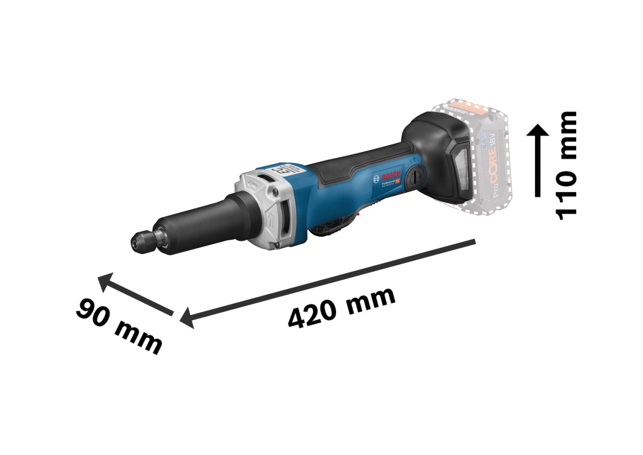 Bosch GGS 18V-23 PLC (solo) Polizor drept Li-Ion, 18V, fara acumulator in set + L-Boxx - 1 | YEO